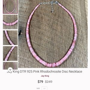 Jay King Rhodochrosite Disc Necklace